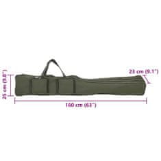 Vidaxl Torba za ribiške palice temno zelena 160 cm oxford tkanina