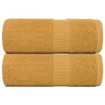 Vidaxl vidaXL Brisače za goste 2 kosa zlate 30 x 50 cm 360 g/m² 100 % bombaž