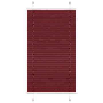 Vidaxl Plisirana žaluzija bordo rdeča 70x100 cm širina blaga 69,4 cm poliester