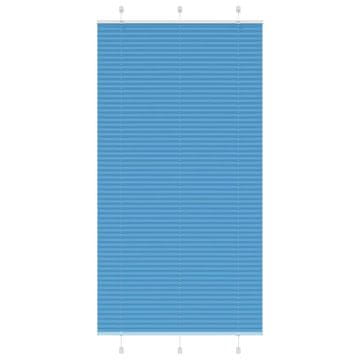 Vidaxl Plisirana senčila modra 110x200 cm, širina blaga 109,4 cm, poliester
