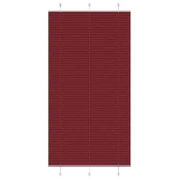 Vidaxl vidaXL Plisirana žaluzija bordo rdeča 105x200 cm širina blaga