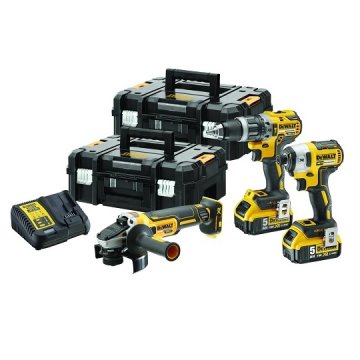DeWalt 18V DCK384P2T kombinirani komplet (DCD796+DCF887+DCG405) 2x5,0 Ah