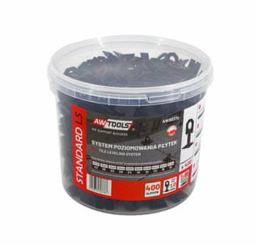 shumee AWTOOLS STANDARDNI SISTEM ZA NARAVNAVANJE PLOŠČIC 1,0 mm - 7 mm-15 mm - SPONKE 400 kosov