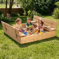 Aga Otroška lesena peskovnik 120x120 cm