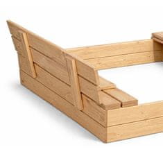 Aga Otroška lesena peskovnik 120x120 cm