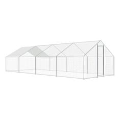 Aga Ograja za kokoši 3x8x2 m s pokrivno ponjavo - zunanja kletka za perutnino in zajce