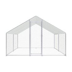 Aga Ograja za kokoši 3x3x2 m s pokrivno ponjavo - zunanja kletka za perutnino in zajce