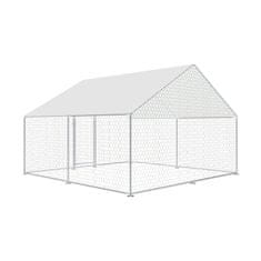 Aga Ograja za kokoši 3x3x2 m s pokrivno ponjavo - zunanja kletka za perutnino in zajce