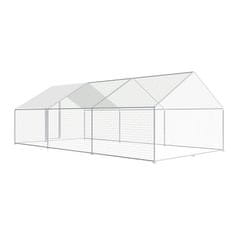 Aga Ograja za kokoši 3x6x2 m s pokrivno ponjavo - zunanja kletka za perutnino in zajce