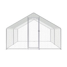 Aga Ograja za kokoši 3x4x2 m s pokrivno ponjavo - zunanja kletka za perutnino in zajce