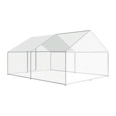 Aga Ograja za kokoši 3x4x2 m s pokrivno ponjavo - zunanja kletka za perutnino in zajce