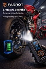 Farrot Prenosni avtomobilski kompresor AirPump Pro 150 PSI, brezžični, digitalni zaslon, powerbank, LED