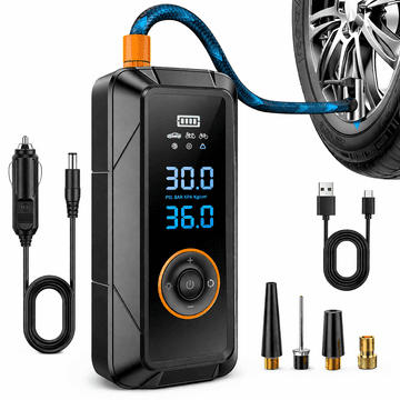 Farrot Prenosni avtomobilski kompresor AirPump Pro 150 PSI, brezžični, digitalni zaslon, powerbank, LED