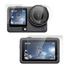 Puluz PULUZ KOMPLET KALJENIH STEKEL ZA DJI OSMO ACTION 6 3 DELI Z ZAŠČITO