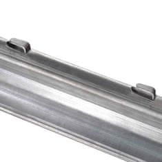 Vidaxl Steber ograje. 10 pcs srebrna 200 cm Jeklo