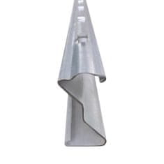 Vidaxl Steber ograje. 10 pcs srebrna 200 cm Jeklo