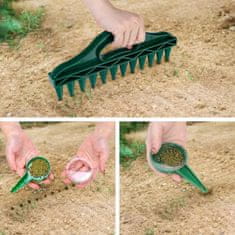 HOME & MARKER® Orodje za enakomerno razporeditev semen za vrt, 12 lukenj, ergonomsko, 30 × 13 cm | DIBPRO