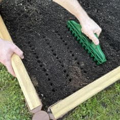 HOME & MARKER® Orodje za enakomerno razporeditev semen za vrt, 12 lukenj, ergonomsko, 30 × 13 cm | DIBPRO