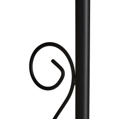 Northix Okrogel vrtni lok 200x120 cm črna kovina za plezalne rastline