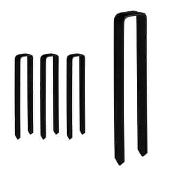 Northix Komplet 4 talnih sider 30 cm jeklo za vrtni lok