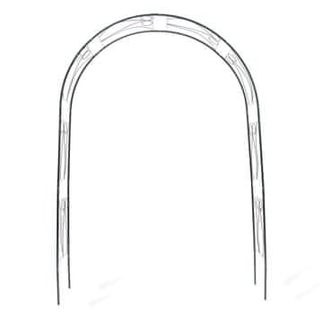 Northix Rožni lok s podpornimi okraski – kovinska plezalna opora za vrt