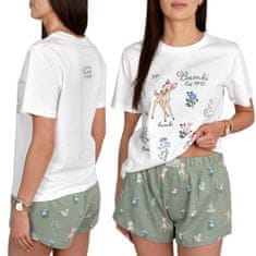 Disney DISNEY Bambi Thumper Ženske bombažne pižame, dvodelne poletne pižame s kratkimi rokavi, 100% bombaž XS