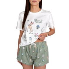 Disney DISNEY Bambi Thumper Ženske bombažne pižame, dvodelne poletne pižame s kratkimi rokavi, 100% bombaž XS