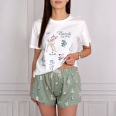 Disney DISNEY Bambi Thumper Ženske bombažne pižame, dvodelne poletne pižame s kratkimi rokavi, 100% bombaž XS