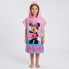 Disney DISNEY Minnie Mouse Bazenjska brisača, hitro sušeča pončo s kapuco za otroke na plažo 100% bombaž M