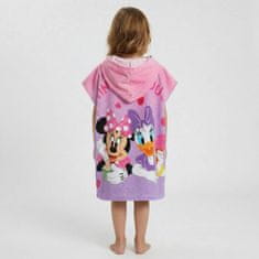 Disney DISNEY Minnie Mouse Bazenjska brisača, hitro sušeča pončo s kapuco za otroke na plažo 100% bombaž M