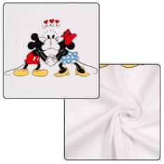 Disney DISNEY Minnie Mickey Mouse Bela ženska pižama, dvodelna poletna pižama s kratkimi rokavi 100% bombaž L