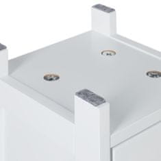 Northix Stoječe držalo za toaletni papir z belo MDF omarico in ročajem