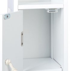 Northix Stoječe držalo za toaletni papir z belo MDF omarico in ročajem