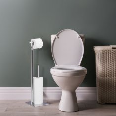 Northix Stoječe držalo za toaletni papir iz kromiranega nerjavečega jekla