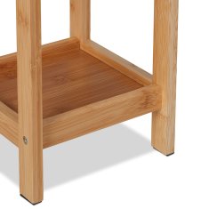 Northix Stojalo za toaletni papir iz bambusa z integrirano polico