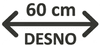 Steklena vrata širine 60 cm, desna orientacija