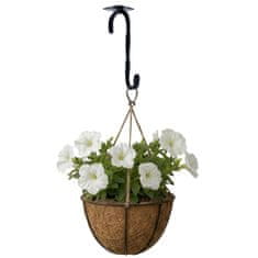 GARDEN LINE Črn stropni obešalnik za lončke, kovinski nosilec, trden kavl 21 cm