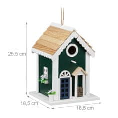 Northix Vila ptičja hišica iz trpežnega lesa 30x20x25cm