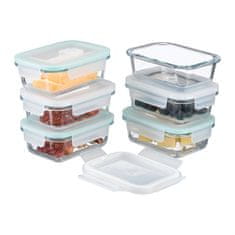 Northix Steklene posode za shranjevanje hrane 500ml z nepredušnimi pokrovi