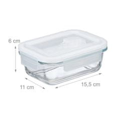 Northix Steklene posode za shranjevanje hrane 500ml z nepredušnimi pokrovi