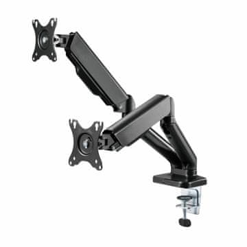 S-box namizni nosilec za 2x monitor LCD-S024-3 črn