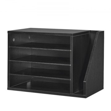 VEVOR Organizator za literaturo 4 predelki 400x235x280 mm Črn