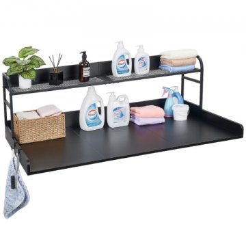 VEVOR Pult za pralni in sušilni stroj s poličko 137x699x419 cm črna