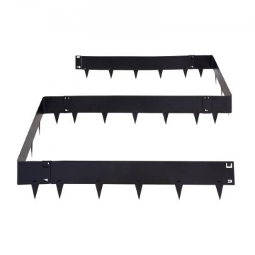 VEVOR Robnik za vrt 1016x207x15 mm črn kovinski