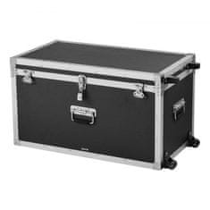 VEVOR Set shranjevalnih zabojev 816x452x460 mm in 600x350x240 mm črne barve
