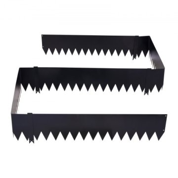 VEVOR Robnik za vrt 1016x254x15 mm črn kovinski