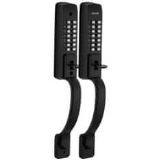 VEVOR Mehanski ključavnica za vrata brez ključa obojestranski gumb 35x65 mm črna