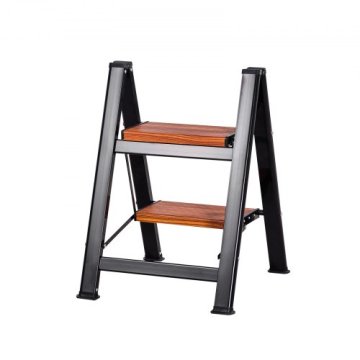 VEVOR Dvostopenjski lestev 2 stopnji 445x49x605 cm črna
