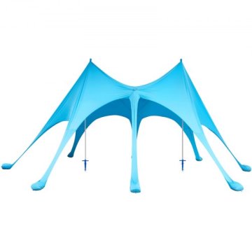 VEVOR Plažni šotor sončni zavetje 61x4x28 m modra