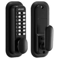 VEVOR Mehanska ključavnica za vrata brez ključa enostranska s potisnim gumbom črna